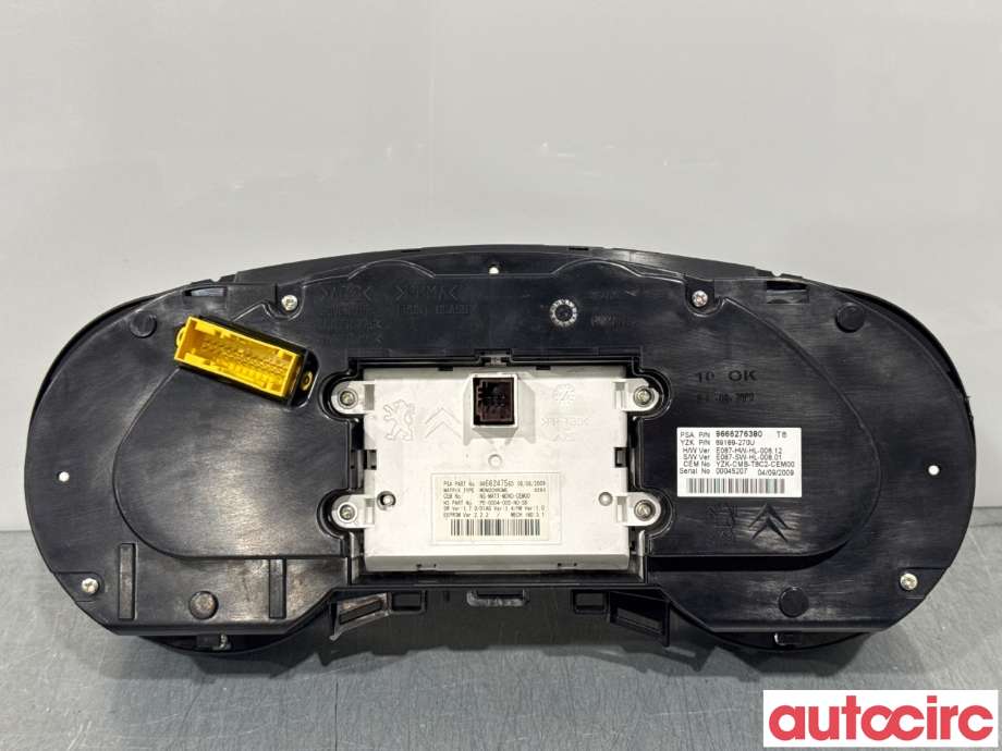 Instrumentpanel til Peugeot 3008 2009-2016 (Type I)  (PEUGEOT|6103Y4|96189-270U|9805170680)