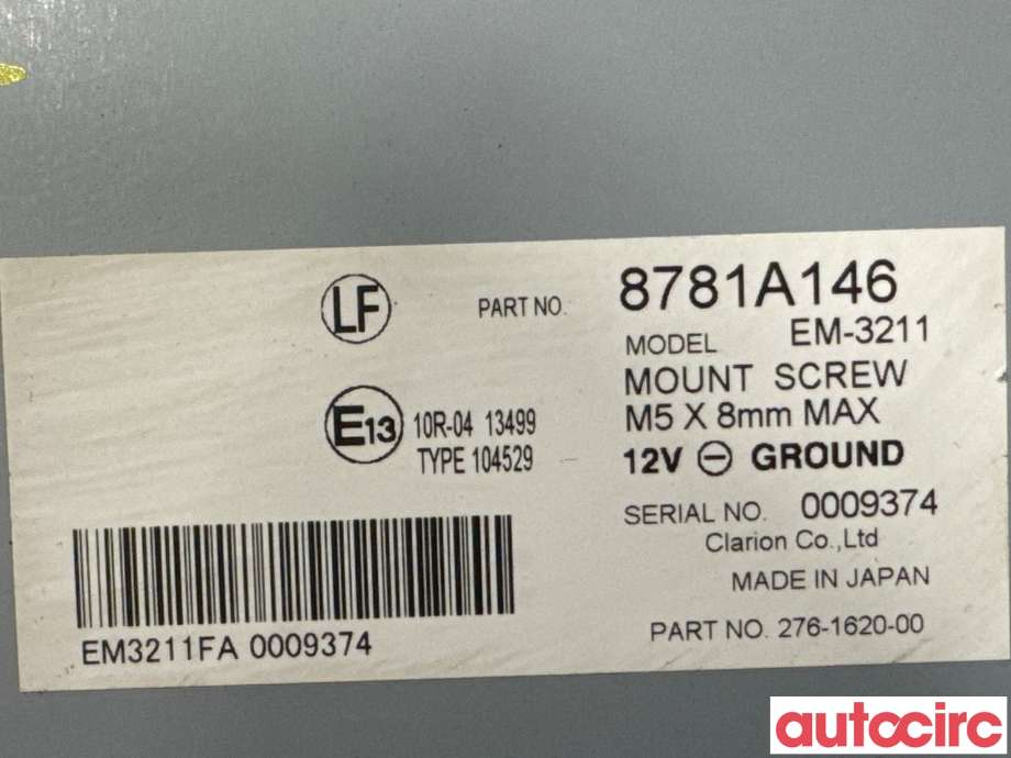 Styreenhet diverse til Mitsubishi Outlander 2015-->> (Type III, Fase 2) (MITSUBISHI|8781A146|EM-3211)