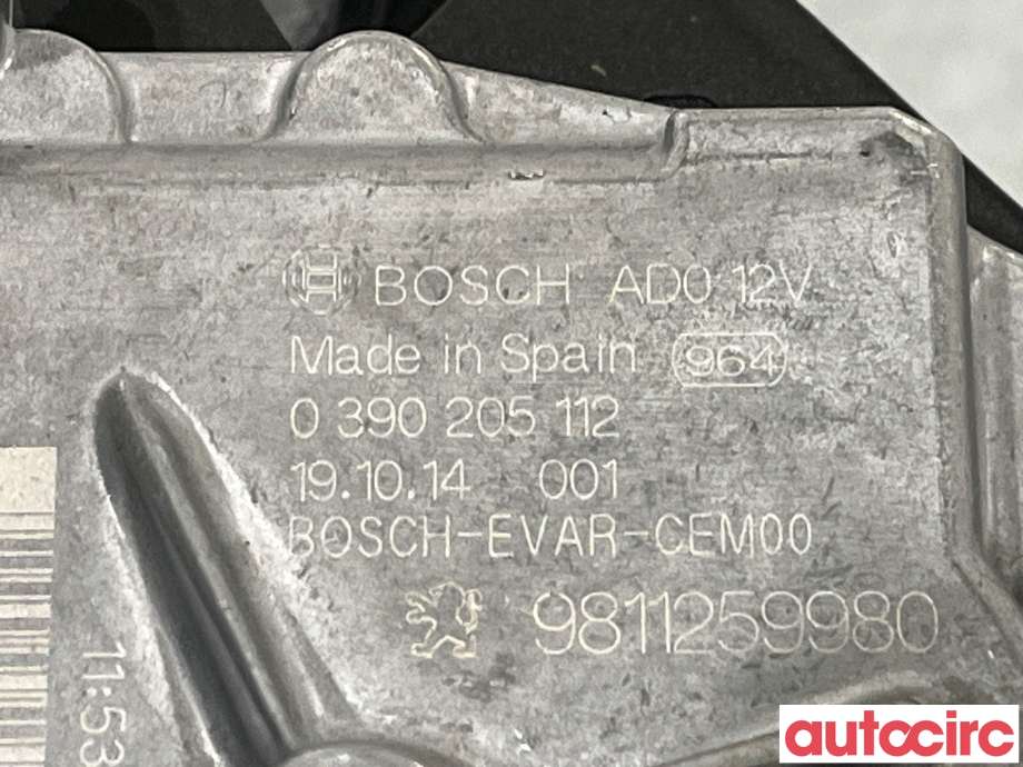 Viskermotor bakrute til Peugeot 3008 2016-->> (Type II)  (PEUGEOT|9811259980)