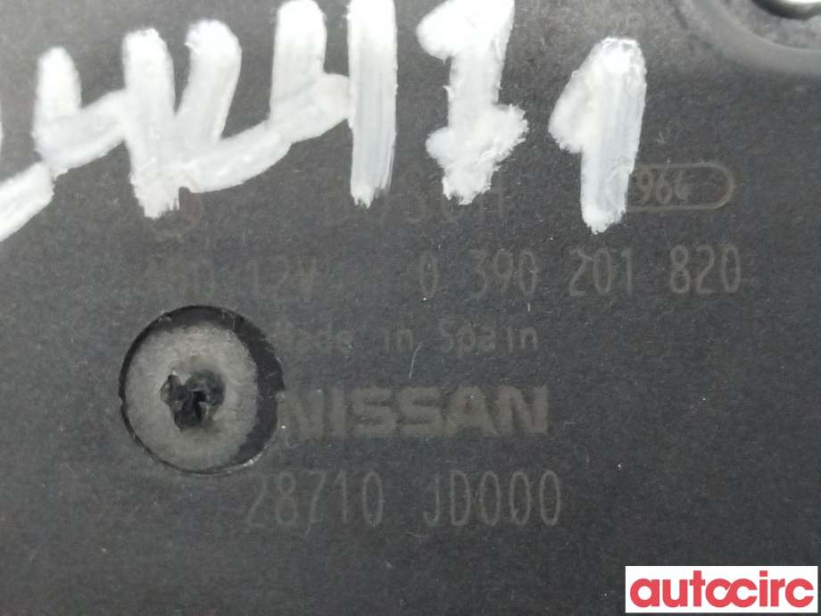 Viskermotor bakrute til Nissan Qashqai 2010-2014 (Type I, Fase 2)  (NISSAN|28710JD000)