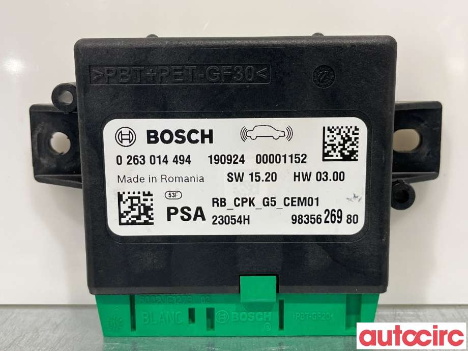 Styreenhet parkering til Peugeot 3008 2016-->> (Type II) (PEUGEOT|1673324580|9835626980)