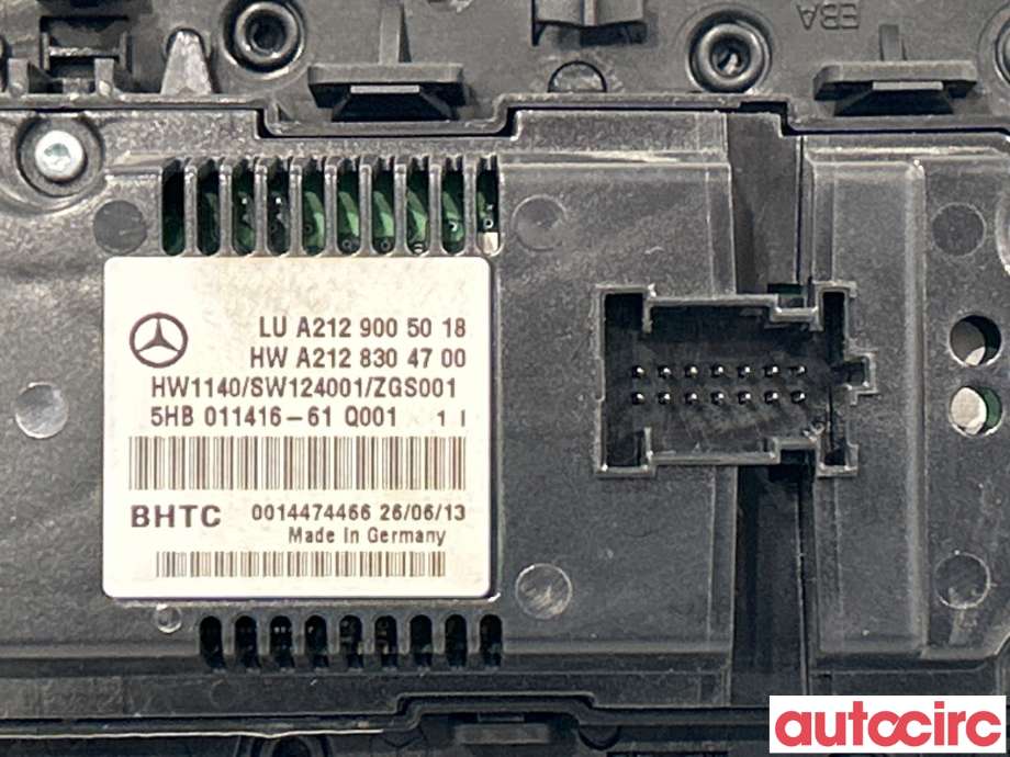Varmeapparat betjening til Mercedes E-Klasse 2013-2016 (Fase 2) (W212) (W212) (MERCEDES|A2129005018)