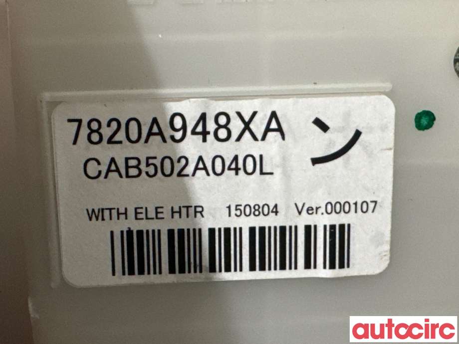 Varmeapparat betjening til Mitsubishi Outlander 2015-->> (Type III, Fase 2)  (MITSUBISHI|7820A948XA|CAB502A040L)