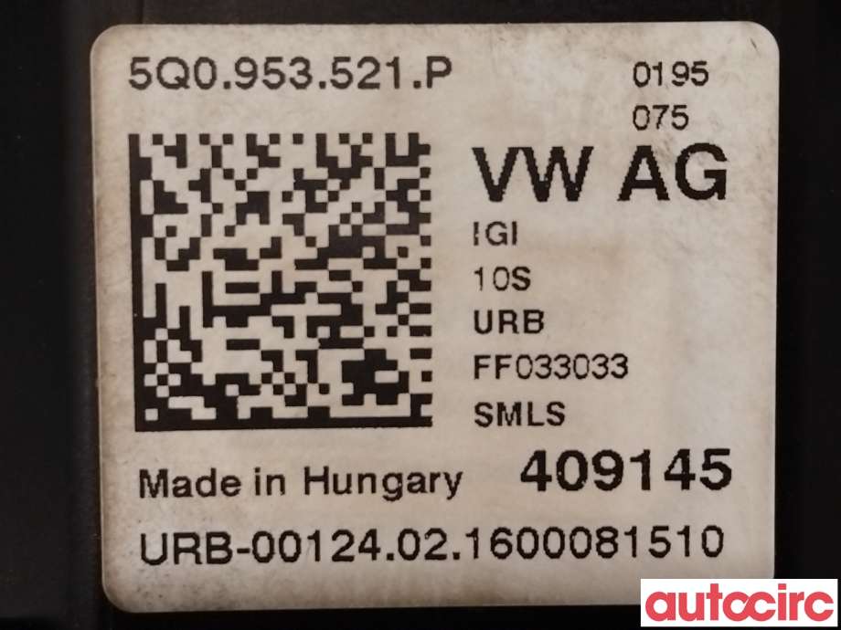 Bryter combi til VW Golf VII 2012-2017 (Fase 1)  (VOLKSWAGEN|5Q0953521P|)