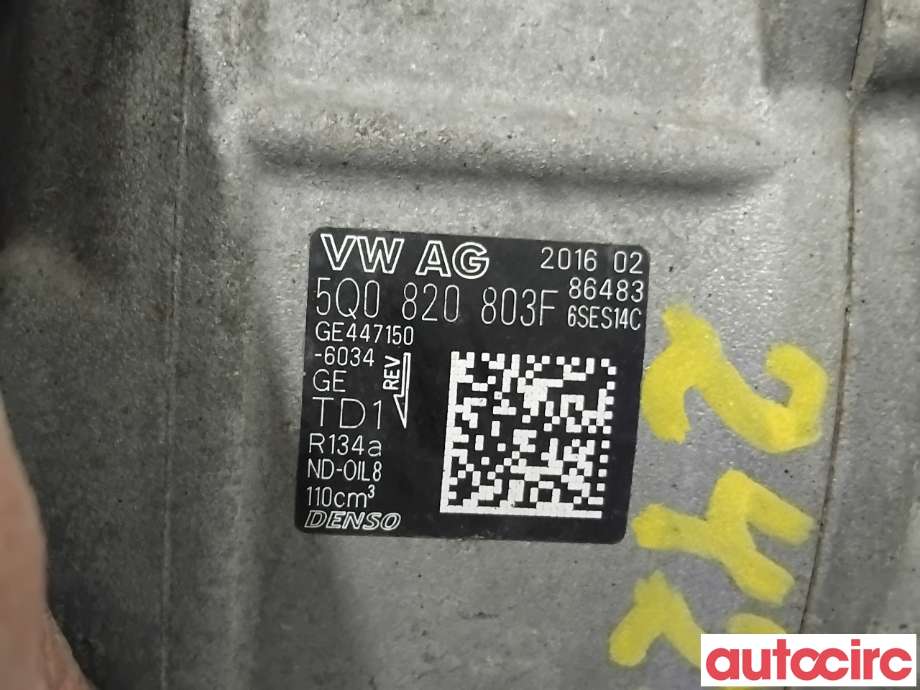 Aircondition kompressor til VW Golf VII 2012-2017 (Fase 1)  (VOLKSWAGEN|5Q0820803F|447150-6034|5Q0820803K)