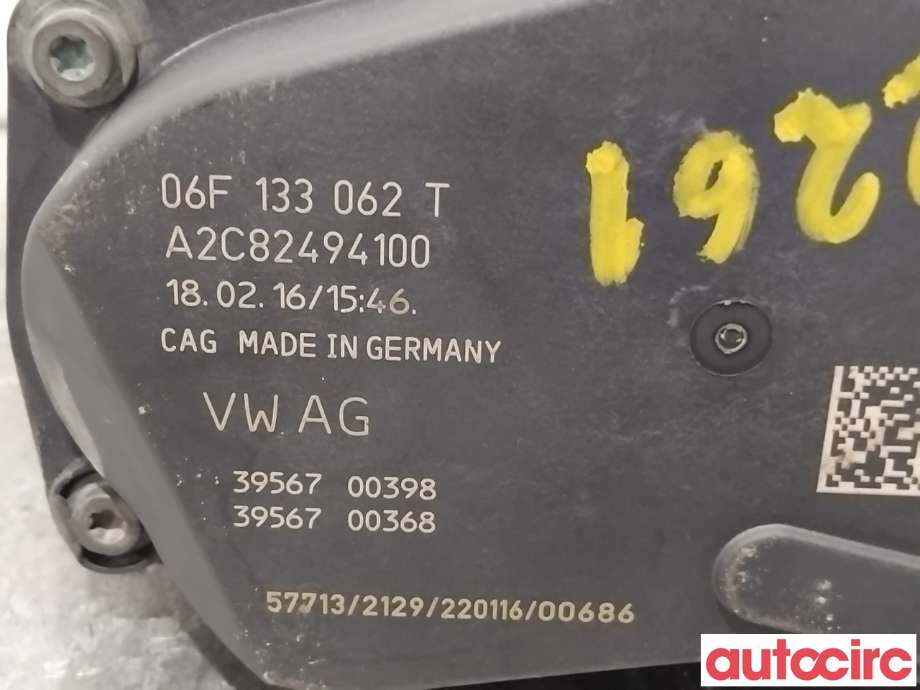 Spjeldhus til VW Golf VII 2012-2017 (Fase 1)  (VOLKSWAGEN|06F133062AG|A2C82494100|06F133062AK)