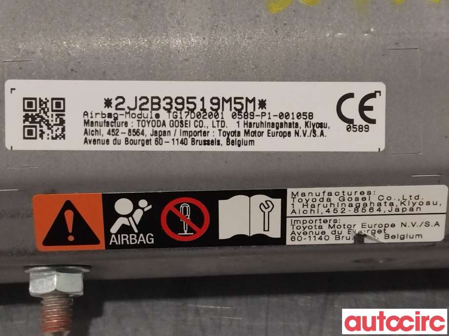 Airbag kne til Toyota Corolla 2019-->>  (TOYOTA|7390002210C0|)