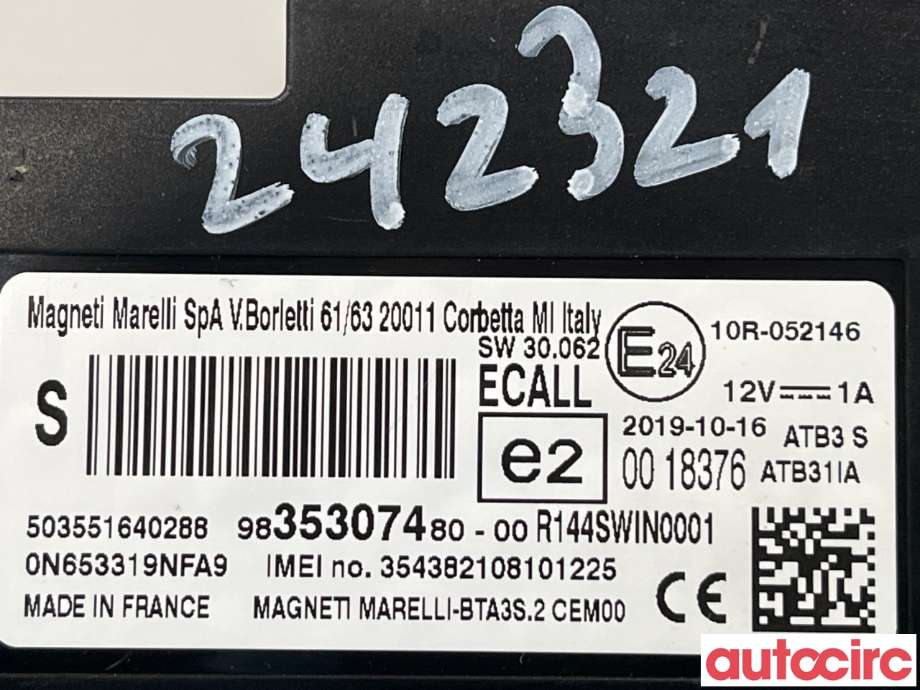 Styreenhet diverse til Peugeot 3008 2016-->> (Type II) (PEUGEOT|9835307480)