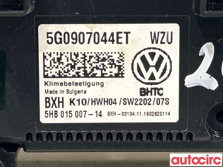 Varmeapparat betjening til VW Passat 2015-2019 (Fase 1) (B8) (B8) (VOLKSWAGEN|5G0907044ET)