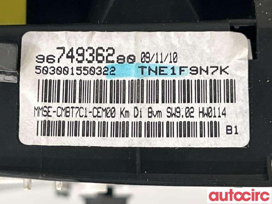 Instrumentpanel til Peugeot 308 2011-2013 (Type I, Fase 2) (PEUGEOT|9806132480|6103RJ|9674936280)