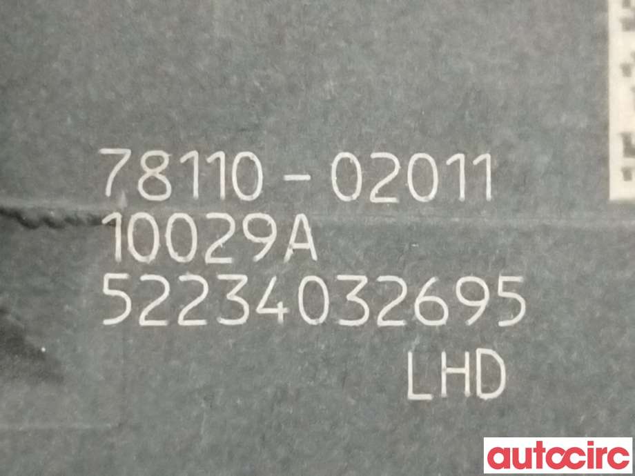 Pedal gass til Toyota Auris 2010-2012 (Type I, Fase 2)  (TOYOTA|7811002011)