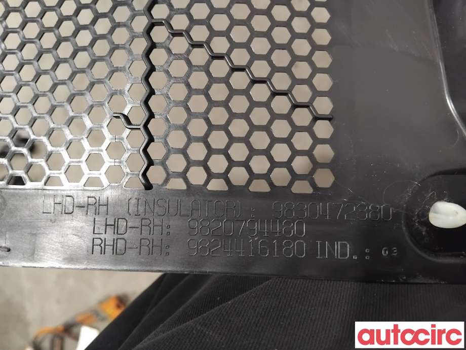 Deksel til Peugeot 208 2019-->> (Type II)  (PEUGEOT|98207944XT||9820794480)