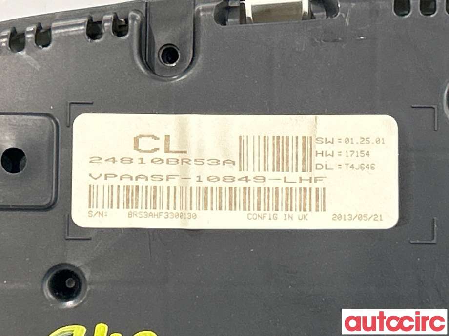Instrumentpanel til Nissan Qashqai 2010-2014 (Type I, Fase 2) (NISSAN|24810BR53A)