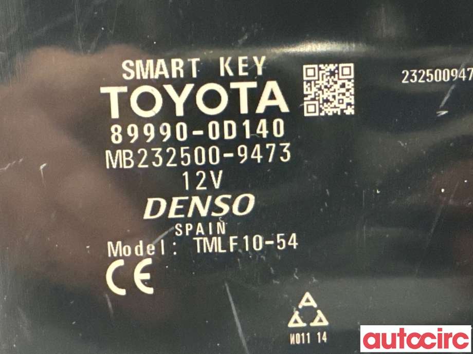 Styreenhet nøkkelfri/keyless til Toyota Yaris 2014-2020 (Type III, Fase 2) (TOYOTA|899900D140|MB232500-9473|89990-0D140)