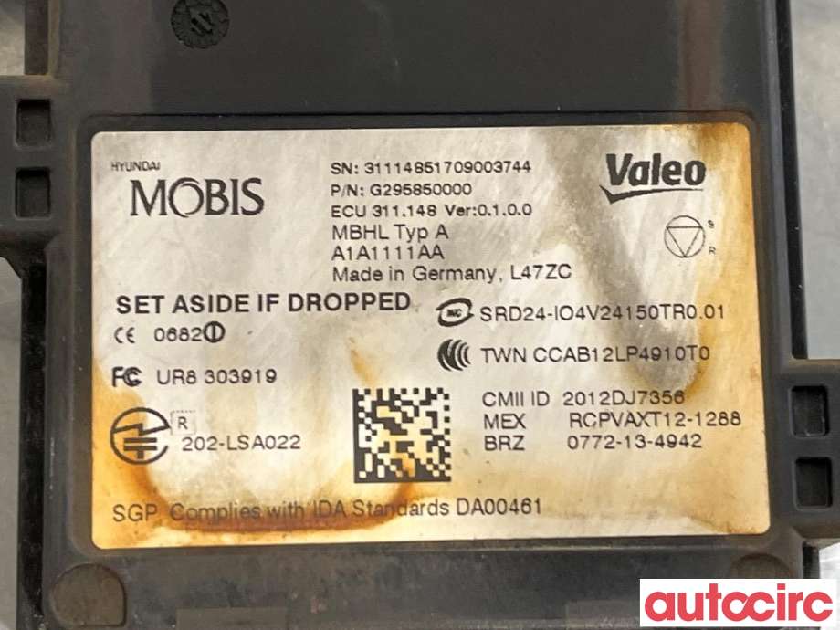 Sensor radar til Hyundai Ioniq Electric 2016-2019 (Fase 1) (HYUNDAI|95821G2000||G295850000)