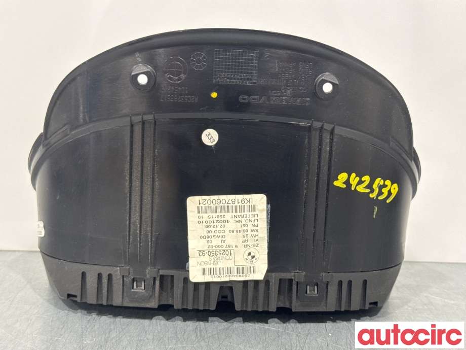 Instrumentpanel til BMW 3-Serie 2005-2011 (E90/E91/E92/E93) (E90/E91/E92/E93) (BMW|62109316127|1025350-93|9187060)