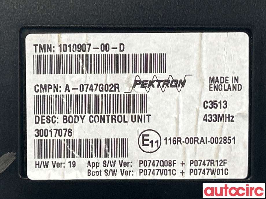 Styreenhet comfort (BCM) til Tesla Model S 2013-2016 (Fase 1)  (TESLA|1010907-00-D|1010907-00-G)