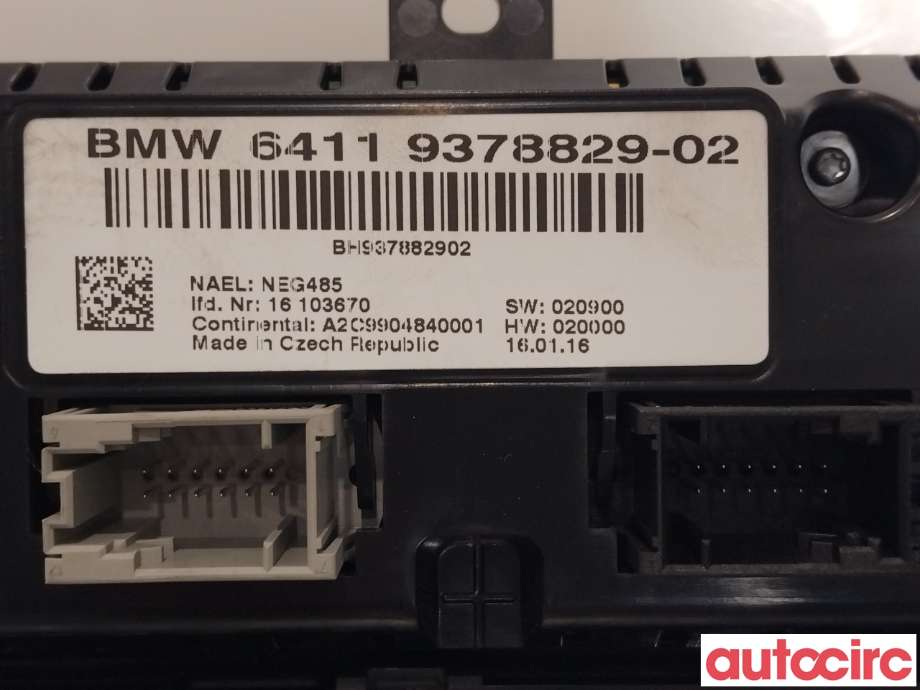 Varmeapparat betjening til BMW X3 2010-2017 (F25) (F25) (BMW|64116825513|64119378829)