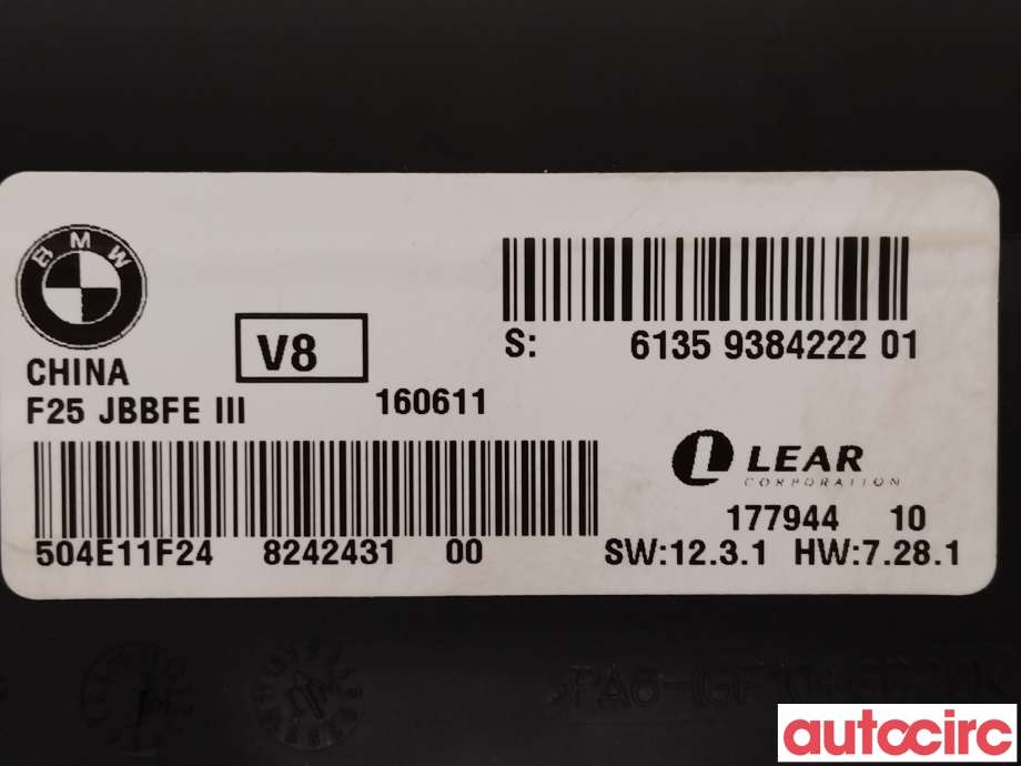 Styreenhet comfort (BCM) til BMW X3 2010-2017 (F25) (F25) (BMW|61356992424|61359384222)