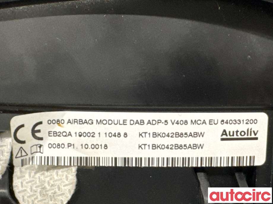 Airbag rattpute til Ford Transit Connect 2018-->> Type II, Fase 2  (FORD|2253622||KT1BK042B85ABW)