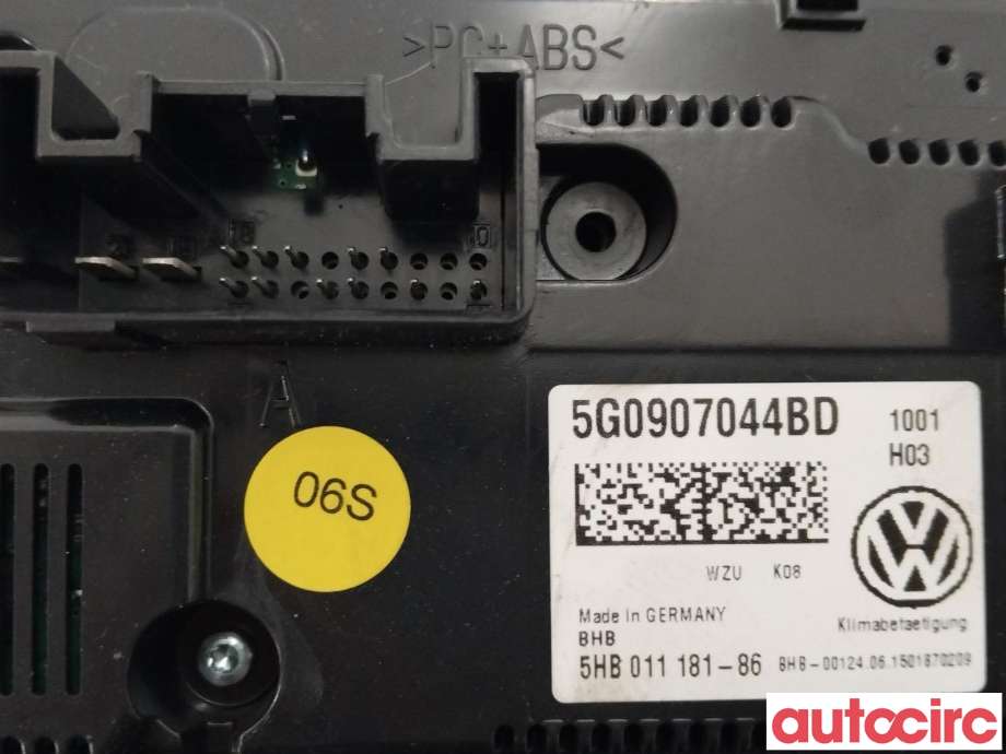 Varmeapparat betjening til VW Golf VII 2012-2017 (Fase 1)  (VOLKSWAGEN|5G0907044BD|)