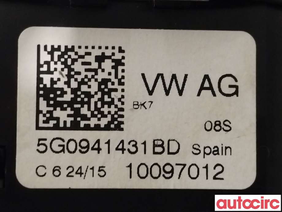 Bryter lys til VW Golf VII 2012-2017 (Fase 1) (VOLKSWAGEN|5G0941431BD)