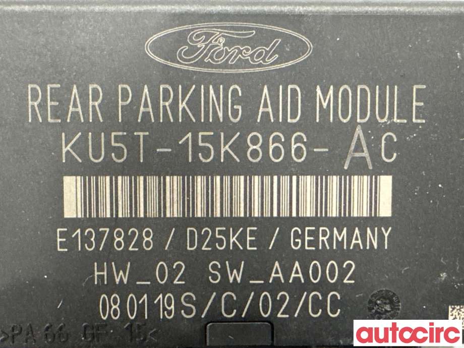 Styreenhet parkering til Ford Transit Connect 2018-->> Type II, Fase 2  (FORD|5717202||KU5T-15K866-AC)