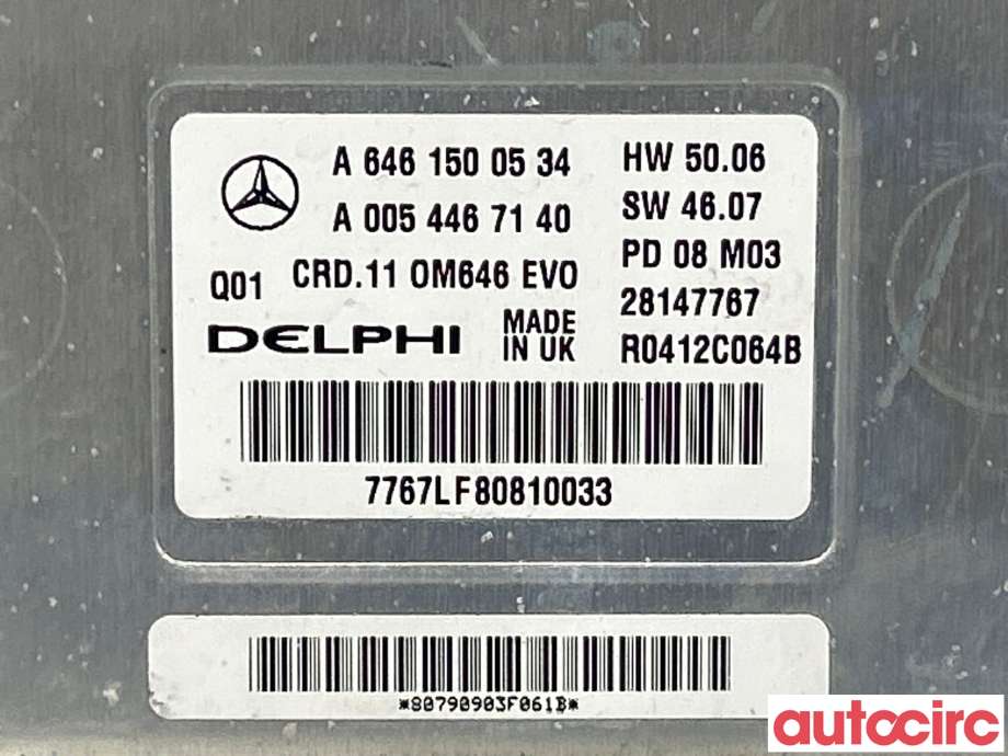 Styreenhet motor til Mercedes C-Klasse 2007-2011 (Fase 1) (W204) (W204) (MERCEDES|A6461502834|28147767|A6461500534)