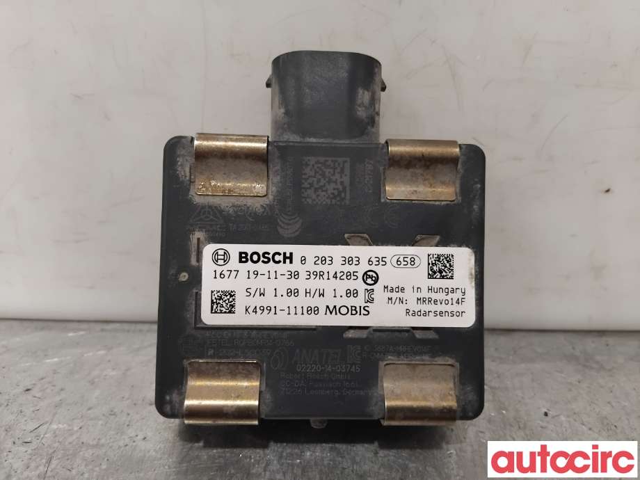 Sensor radar til Hyundai Kona 2017-2021 (Type I, Fase 1)  (HYUNDAI|99110K4100|0203303635|K4991-11100)