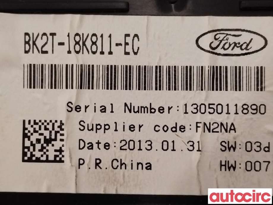 Bryter diverse til Ford Transit Custom 2013-2023 (Type I)  (FORD|2190668||BK2T-18K811-EC)