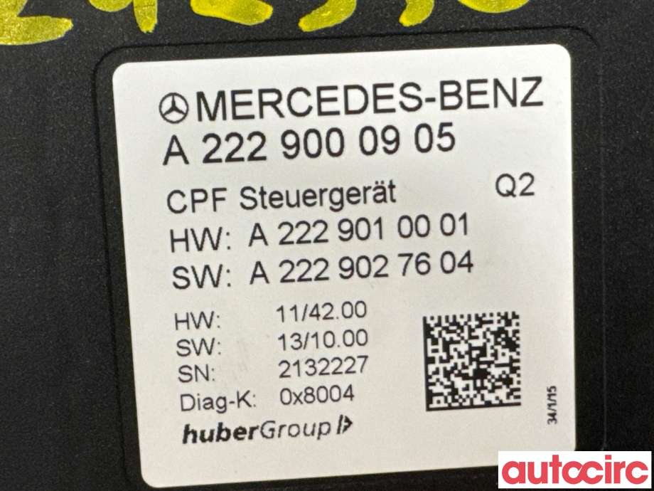 Styreenhet diverse til Mercedes C-Klasse 2014-2018 (Fase 1) (W205) (W205) (MERCEDES|A2229000905||A2229008522)