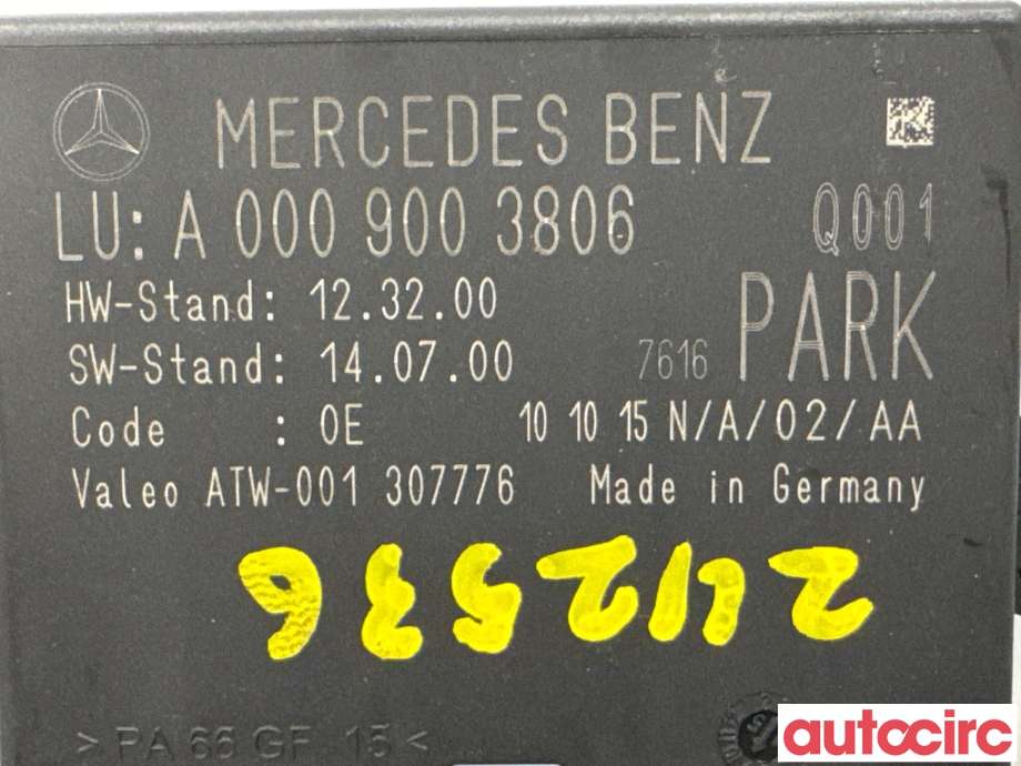 Styreenhet parkering til Mercedes C-Klasse 2014-2018 (Fase 1) (W205) (W205) (MERCEDES|A0009003806||A0009001808)