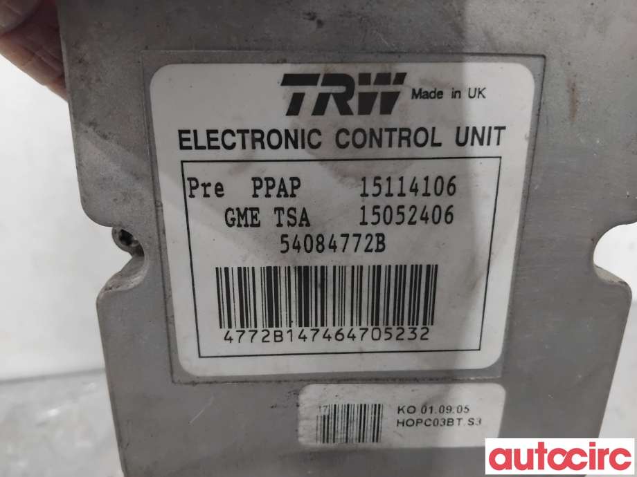 ABS sentral til Opel Vectra C 2005-2008 (Type II) (OPEL|93185682|15114106|15052406)