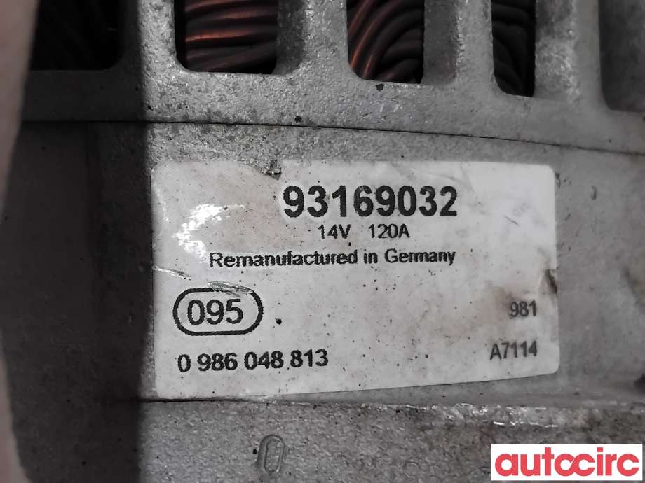 Dynamo til Opel Vectra C 2005-2008 (Type II)  (OPEL|93169032|0986048813|95520875)