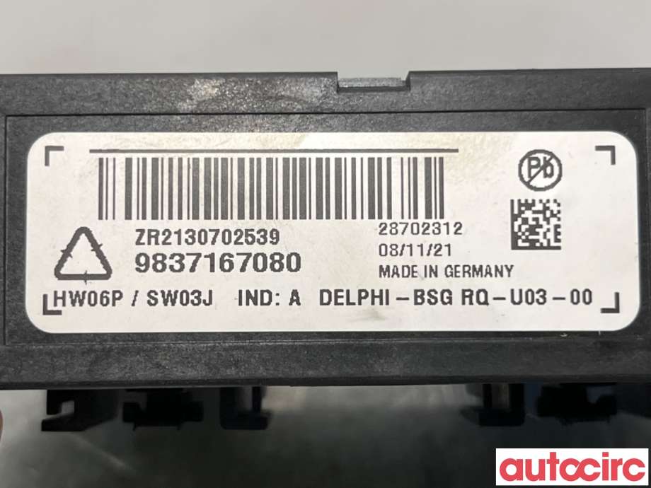 Styreenhet hengerfeste til Opel Combo E 2019-->>  (PEUGEOT|9837167080|)