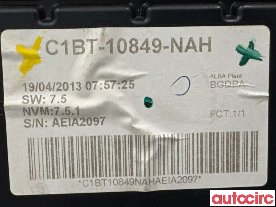 Instrumentpanel til Ford Fiesta 2013-2017 (Type VI, Fase 2) (FORD|2086540||C1BT-10849-NAH)