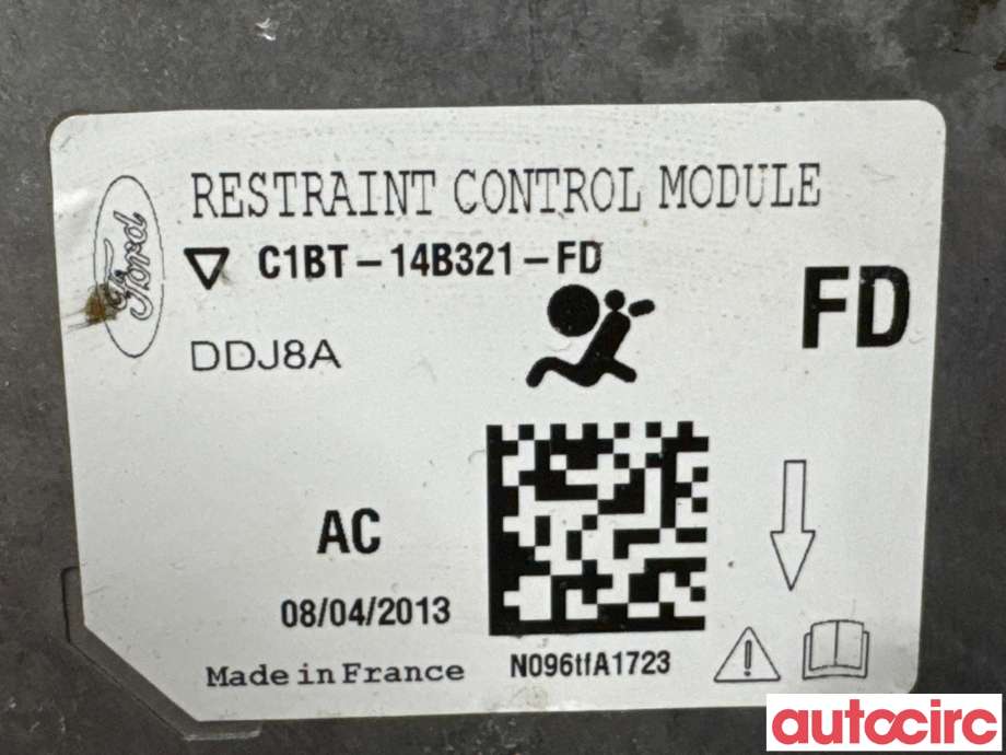 Airbag elektronikk til Ford Fiesta 2013-2017 (Type VI, Fase 2)  (FORD|1879649||C1BT-14B321-FD)