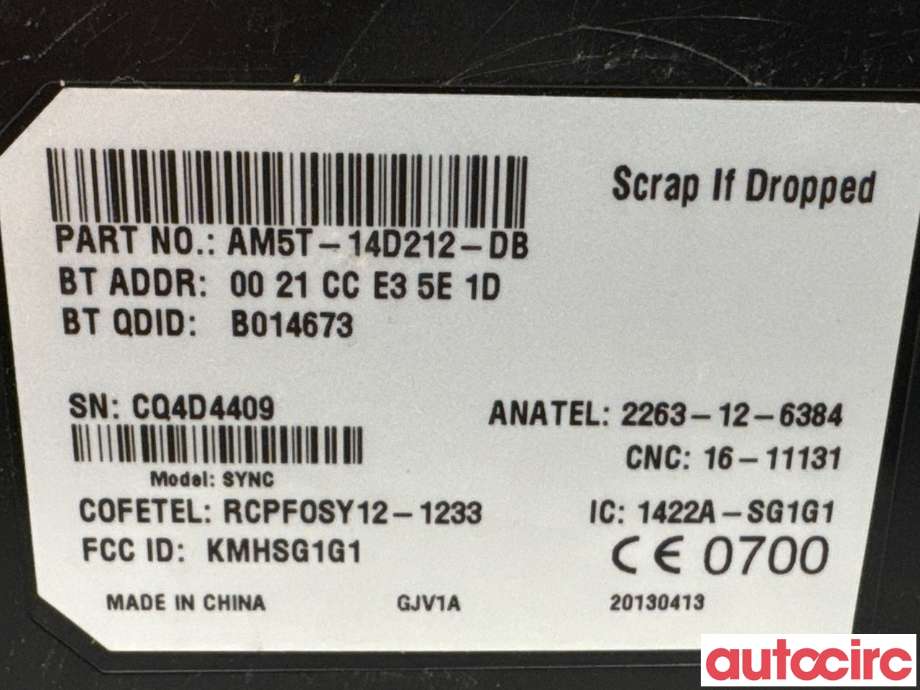 Styreenhet diverse til Ford Fiesta 2013-2017 (Type VI, Fase 2) (FORD|2016486||AM5T-14D212-DB)