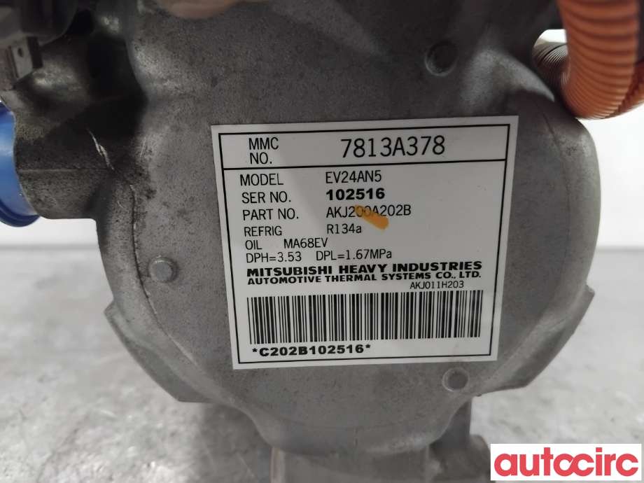 Aircondition kompressor til Mitsubishi Outlander 2012-2015 (Type III, Fase 1) (MITSUBISHI|7813A483|AKJ200A202B|7813A378)