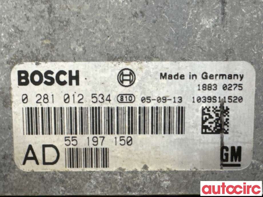 Styreenhet motor til Opel Vectra C 2005-2008 (Type II) (OPEL|55556261|0281012534|55197150)