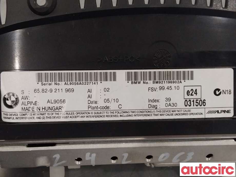 Multimedia display (MCU - Media Controller Unit) til BMW 3-Serie 2005-2011 (E90/E91/E92/E93) (E90/E91/E92/E93) (BMW|65829224346|65829211969)