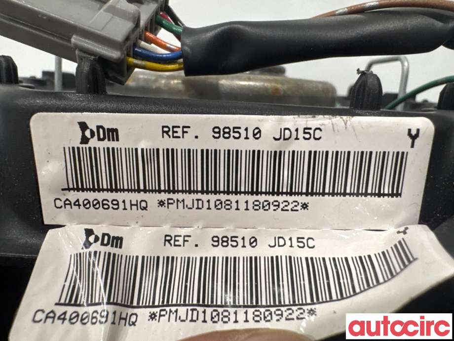 Airbag rattpute til Nissan Qashqai 2007-2010 (Type I, Fase 1)  (NISSAN|98510JD15C|CA400691HQ)