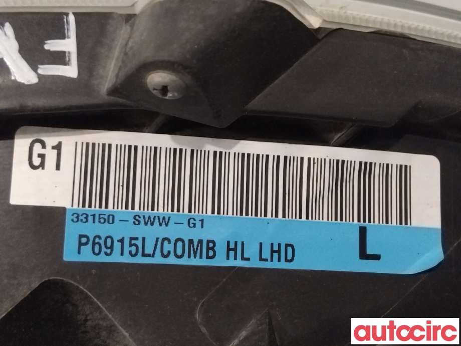 Frontlykt venstre xenon til Honda CR-V 2007-2012 (Type III) (HONDA|33151SWWG11|33119-SWA-003)