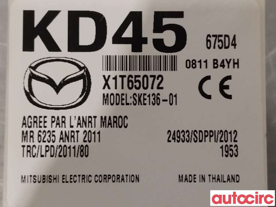 Styreenhet nøkkelfri/keyless til Mazda CX-5 2012-2017 (Type I)  (MAZDA|KD45-67-5D4|X1T65072)