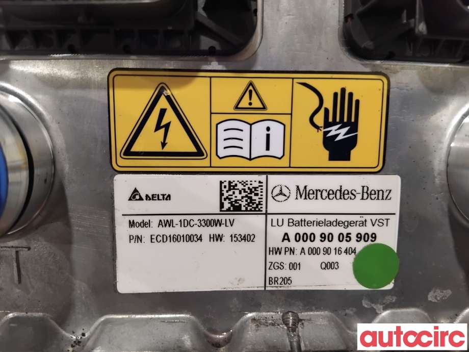 Batterilader (OBC - On Board Charger) til Mercedes C-Klasse 2018-2021 (Fase 2) (W205) (W205) (MERCEDES|A0009005909|AWL-1DC-3300W-LV)