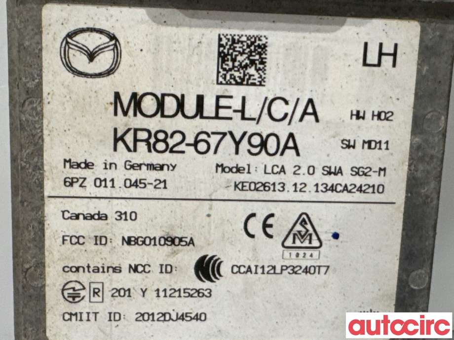 Sensor radar til Mazda CX-5 2012-2017 (Type I) (MAZDA|KR82-67-Y90B|6PZ011045-21|KR82-67Y90A)