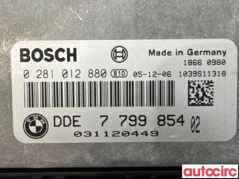 Styreenhet motor til BMW 3-Serie 2005-2011 (E90/E91/E92/E93) (E90/E91/E92/E93) (BMW|13617808124|0281012880|7799854)