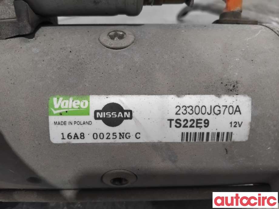 Starter diesel til Nissan Qashqai 2007-2010 (Type I, Fase 1)  (NISSAN|23300JG70A|TS22E9|23300JG70B)