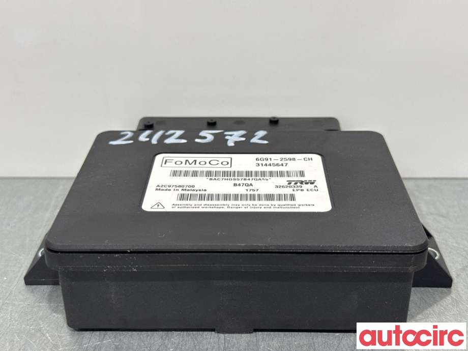 Styreenhet elektrisk parkbrems (EPB - Electric Parking Brake) til Volvo V60/V60 CC 2013-2018 (Type I, Fase 2)  (VOLVO|31445647|A2C97580700)