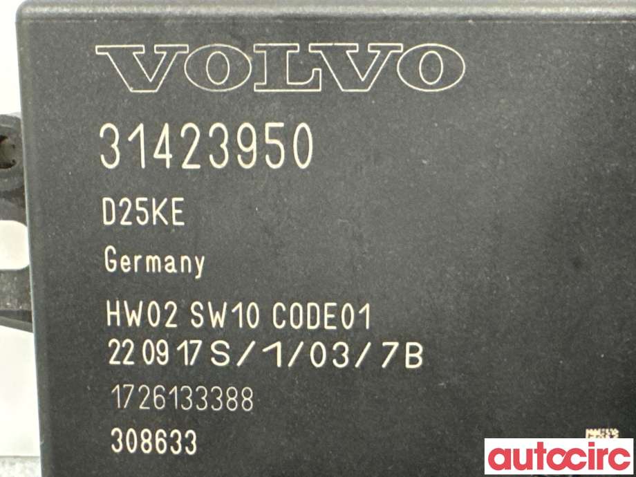 Styreenhet parkering til Volvo V60/V60 CC 2013-2018 (Type I, Fase 2)  (VOLVO|31423950|308633)